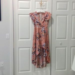 Pink Floral Summer Dress